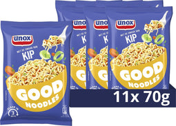 Unox Good Noodles - Kip - zonder kunstmatige kleurstoffen en conserveermiddelen - 11 x 70 g