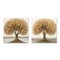 Schilderij Home ESPRIT Gouden Boomstructuur Traditioneel 80 x 3 x 80 cm (2 Stuks)