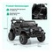 Coast Elektrische Kinderauto Zwart – SUV met Afstandsbediening en LED-Verlichting – 99 x 62 x 62 cm