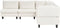 UNSTAD - 5-zitsbank modulair - Wit - Linkszijdig - Polyester
