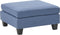 UNSTAD - Hocker - Blauw - Polyester