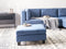 UNSTAD - Hocker - Blauw - Polyester