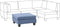 UNSTAD - Hocker - Blauw - Polyester