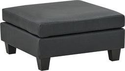 UNSTAD - Hocker - Zwart - Kunstleer