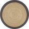 vidaXL - Vloerkleed - handgemaakt - met - olijfgroene - rand - 90 - cm - jute