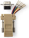 Nedis Seriële Adapter - Adapter - D-SUB 9-Pins Male - RJ45 Female - Vernikkeld - Ivoor - Doos