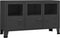 vidaXL - Dressoir - industrieel - 105x35x62 - cm - metaal - en - glas - zwart