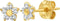 Marie Celeste - Oorknoppen - Bloem zirkonia 4,5 mm - Goud