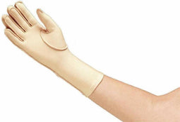 Oedeemhandschoenen - hele vingers, polslengte - links S