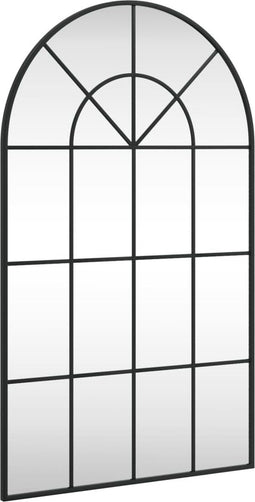 vidaXL - Wandspiegel - boog - 60x100 - cm - ijzer - zwart