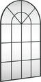vidaXL - Wandspiegel - boog - 60x100 - cm - ijzer - zwart
