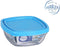 Hermetische Lunchtrommel Duralex Freshbox Blauw Vierkant (300 ml) (11 x 11 x 5 cm)