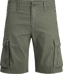JACK&JONES JJIZACK JJCARGO SHORTS AMA SOLID STS - Korte Heren Cargo - Biologisch Katoen - Maat S