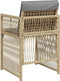 vidaXL - Tuinstoelen - 4 - st - met - kussens - poly - rattan - gemengd - beige
