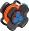 Brennenstuhl CEE Kabelhaspel X-Gum / Camping Kabelhaspel met 10m kabel in oranje (kabelhaspel met 2 CEE Stopcontacten + 3 Contactdozen, voor permanent gebruik buitenshuis, Made in Germany)