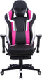 Gamestoel Tornado Relax - bureaustoel - met voetsteun - ergonomisch - zwart roze