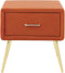 FLAYAT - Nachtkastje - Oranje - Fluweel