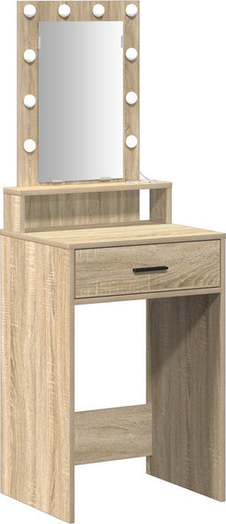 vidaXL - Kaptafel - met - LED-verlichting - - - Sonoma - Eik - - - 50x41x140 - cm