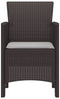 vidaXL - Tuinmeubels - met - Kussens - 4 - stuks - Bruin - Poly - Rieten