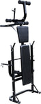 vidaXL - Gewichtenbank - met - gewichtenrek - en - halterset - 60,5 - kg