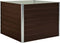 vidaXL - Plantenbak - verhoogd - 100x100x77 - cm - gegalvaniseerd - staal - bruin