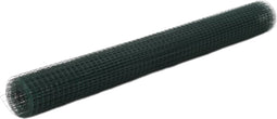 vidaXL - Kippengaas - 10x1,5 - m - staal - met - PVC - coating - groen
