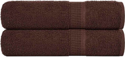vidaXL - Handdoeken - 2 - st - 50x100 - cm - 360 - g/m² - 100% - katoen - bruin