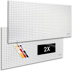 Gereedschapswand van MDF 120 x 60 cm - Wit gelakt - Perforatiebord met 7 mm gaten