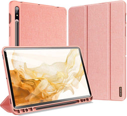 Dux Ducis - Samsung Galaxy Tab S8 - Domo Book Case met standfunctie - Roze
