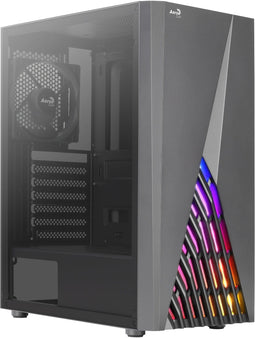 Aerocool Delta - Midi Tower PC - ATX Micro-ATX Mini-ITX - Plexiglas zijpaneel - Zwart