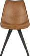 WOOOD Swen Eetkamerstoel - PU - Cognac - Set van 2