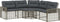 vidaXL - Tuinbank - met - kussens - en - voetensteun - L-vormig - poly - rattan - grijs
