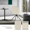 tectake® Draaifauteuil Lenia - Draaibare Eetkamerstoel - Fluweellook Crème/Zwart (2 stuks)