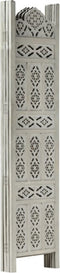 vidaXL - Kamerscherm - 4 - panelen - handgesneden - 160x165 - cm - mangohout - grijs