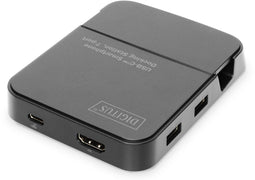 Digitus DA-70882 - USB 3.0 Typ-C™ Smartphone Docking Station - 7 poorten - Zwart