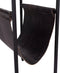 Bijzettafel 45 cm - Bijzettafel marmer - tijdschriftenhouder zwart
