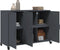 vidaXL - Dressoir - 100,5x39x72 - cm - staal - antracietkleurig