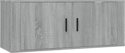 vidaXL - Tv-wandmeubel - 100x34,5x40 - cm - grijs - sonoma - eikenkleurig