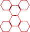 Pure2Improve Loopladder - Agility Grid - Achthoekig - Rood