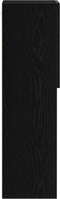 vidaXL - LED - TV-kast - in - Zwart - Eik - 30,5x30x102 - cm - Gelaagd - Hout