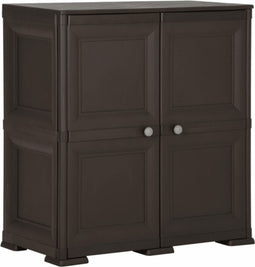 vidaXL - Opbergkast - hout-look - 79x43x85,5 - cm - kunststof - bruin
