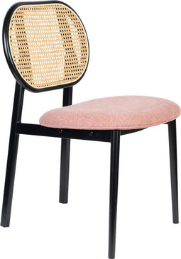 Zuiver Spike Eetkamerstoel Naturel Rotan/ Roze