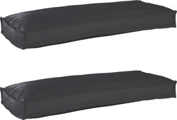 vidaXL - Ligbed - Kussens - 2 - stuks - Zwart - 100x40x8 - cm - Oxford - Stof