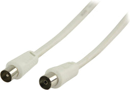 Valueline VLSP40000W250 - Coax Antennekabel - Coax Mannelijk - Coax Vrouwelijk - 25 m Wit