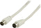 Valueline VLSP40000W250 - Coax Antennekabel - Coax Mannelijk - Coax Vrouwelijk - 25 m Wit