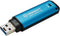 Kingston IronKey Vault Privacy 50 - Beveiligde USB-stick 16GB - AES 256 bits versleuteling - Blauw