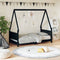 vidaXL - Kinderbedframe - 80x160 - cm - massief - grenenhout - zwart