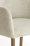Blaine eetkamerstoel - beige+hout donkerbruin