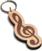 Berben Design Sleutelhanger G-Sleutel - Esdoorn/Noten - 6 x 1.5 x 0.6cm