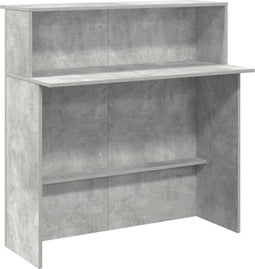 vidaXL - Receptiebalie - 100x50x103,5 - cm - bewerkt - hout - betongrijs